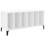 Mueble discos madera contrachapada blanco brillo 100x38x48 cm de vidaXL, Almacenamiento para CD y DVD - Ref: Foro24-831983, P...