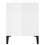 Mueble discos madera contrachapada blanco brillo 100x38x48 cm de vidaXL, Almacenamiento para CD y DVD - Ref: Foro24-831983, P...