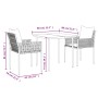 Garden dining set, 3 pieces, with synthetic rattan and steel cushions. by vidaXL, Garden sets - Ref: Foro24-3187049, Price: 2...