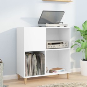 Plywood white record storage unit 84.5x38x89 cm by vidaXL, CD and DVD storage - Ref: Foro24-831989, Price: 82,04 €, Discount: %