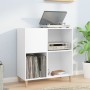 Plywood white record storage unit 84.5x38x89 cm by vidaXL, CD and DVD storage - Ref: Foro24-831989, Price: 82,16 €, Discount: %