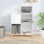 Plywood white record storage unit 84.5x38x89 cm by vidaXL, CD and DVD storage - Ref: Foro24-831989, Price: 82,16 €, Discount: %