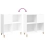 Plywood white record storage unit 84.5x38x89 cm by vidaXL, CD and DVD storage - Ref: Foro24-831989, Price: 82,16 €, Discount: %