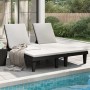 Black double polypropylene sun lounger 155x138x83 cm by vidaXL, Loungers - Ref: Foro24-364150, Price: 328,55 €, Discount: %