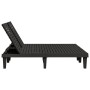 Black double polypropylene sun lounger 155x138x83 cm by vidaXL, Loungers - Ref: Foro24-364150, Price: 328,55 €, Discount: %