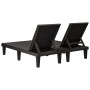 Black double polypropylene sun lounger 155x138x83 cm by vidaXL, Loungers - Ref: Foro24-364150, Price: 328,55 €, Discount: %