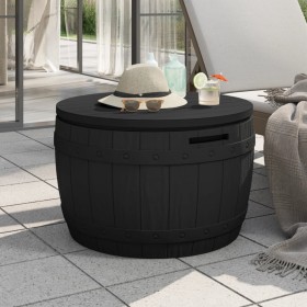 Garten-Aufbewahrungsbox 3 in 1 aus schwarzem Polypropylen von vidaXL, Aufbewahrungsboxen für den Außenbereich - Ref: Foro24-3...