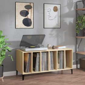 Sonoma oak plywood disc cabinet 100x38x48 cm by vidaXL, CD and DVD storage - Ref: Foro24-831984, Price: 78,99 €, Discount: %