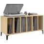 Mueble discos madera contrachapada roble Sonoma 100x38x48 cm de vidaXL, Almacenamiento para CD y DVD - Ref: Foro24-831984, Pr...