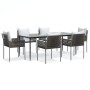 Garden dining set, 7 pieces with synthetic rattan and steel cushions. by vidaXL, Garden sets - Ref: Foro24-3187061, Price: 61...