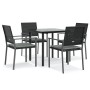 5-piece garden dining set with synthetic rattan and steel cushions by vidaXL, Garden sets - Ref: Foro24-3187018, Price: 245,1...