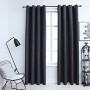 Blackout curtains with metal rings 2 pieces anthracite 140x175 cm by vidaXL, Curtains and curtains - Ref: Foro24-134458, Pric...