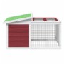 Solid pine wood rabbit hutch in mocha color, 100.5x54x55 cm by vidaXL, Cages and habitats for small animals - Ref: Foro24-172...