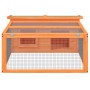 Solid brown pine wood hutch 117.5x97x47.5 cm by vidaXL, Cages and habitats for small animals - Ref: Foro24-172286, Price: 168...