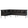 L-shaped garden sofa with black synthetic rattan cushions by vidaXL, Outdoor sofas - Ref: Foro24-362336, Price: 263,45 €, Dis...