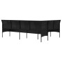 L-shaped garden sofa with black synthetic rattan cushions by vidaXL, Outdoor sofas - Ref: Foro24-362336, Price: 263,45 €, Dis...