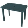 Mesa de jardín de plástico verde 101x68x72 cm de vidaXL, Mesas de jardín - Ref: Foro24-43593, Precio: 79,21 €, Descuento: %