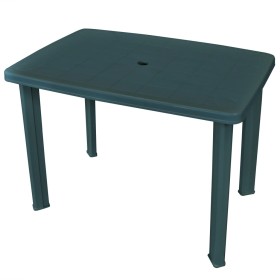 Mesa de jardín de plástico verde 101x68x72 cm de vidaXL, Mesas de jardín - Ref: Foro24-43593, Precio: 79,99 €, Descuento: %