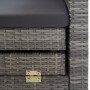 Ausziehbares 3-Sitzer-Schlafsofa mit Kapuze aus synthetischem Rattan in Grau von vidaXL, Outdoor-Sofas - Ref: Foro24-46077, P...