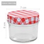 Glass jars of jam with white and red lids, 48 units, 110 ml. by vidaXL, honey jars - Ref: Foro24-50790, Price: 63,77 €, Disco...