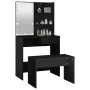 Black Plywood LED Vanity Set by vidaXL, Bedroom Dressers - Ref: Foro24-3114108, Price: 138,99 €, Discount: %