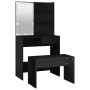 Black Plywood LED Vanity Set by vidaXL, Bedroom Dressers - Ref: Foro24-3114108, Price: 138,99 €, Discount: %