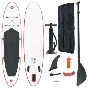 Set von aufblasbarem SUP Paddel Surfboard in Rot und Weiß von vidaXL, Paddleboards - Ref: Foro24-90632, Preis: 179,94 €, Raba...