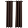 Blackout curtains with linen-look grommets, 2 pieces, gray taupe, 140x225 cm. by vidaXL, Curtains and curtains - Ref: Foro24-...