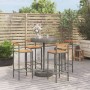 Bartisch und Gartenhocker 5 Stück Akazienholz PE Rattan grau von vidaXL, Gartensets - Ref: Foro24-3187721, Preis: 255,99 €, R...