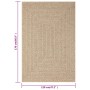 ZIZUR Jute-Look-Teppich für drinnen und draußen, 120 x 170 cm von vidaXL, Teppiche - Ref: Foro24-364831, Preis: 56,10 €, Raba...