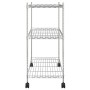 3-tier shelving unit with chrome wheels 60x35x81 cm 150 kg by vidaXL, Industrial shelving - Ref: Foro24-324625, Price: 49,33 ...