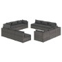 Set de muebles de jardín 12 pzas cojines ratán sintético gris de vidaXL, Conjuntos de jardín - Ref: Foro24-3101589, Precio: 1...