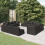 Gartensofa-Set 12-teilig mit schwarzen synthetischen Rattankissen von vidaXL, Gartensets - Ref: Foro24-3101584, Preis: 1,00 €...