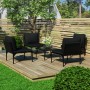 5-teiliges Gartenmöbel-Set mit schwarzen PVC-Kissen von vidaXL, Gartensets - Ref: Foro24-48590, Preis: 251,76 €, Rabatt: %