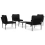 5-piece garden furniture set with black PVC cushions by vidaXL, Garden sets - Ref: Foro24-48590, Price: 251,76 €, Discount: %