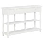 Mesa consola madera de ingeniería blanca 110x30x76 cm de vidaXL, Mesas consola - Ref: Foro24-355222, Precio: 179,93 €, Descue...