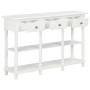 Mesa consola madera de ingeniería blanca 110x30x76 cm de vidaXL, Mesas consola - Ref: Foro24-355222, Precio: 179,93 €, Descue...