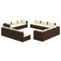 Set muebles de jardín y cojines 12 pzas ratán sintético marrón de vidaXL, Conjuntos de jardín - Ref: Foro24-3101586, Precio: ...