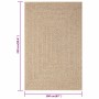 Alfombra ZIZUR apariencia de yute interior y exterior 160x150cm de vidaXL, Alfombras - Ref: Foro24-364833, Precio: 91,90 €, D...