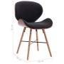 Dining chairs, 2 units, dark gray fabric and curved wood by vidaXL, dining chairs - Ref: Foro24-283142, Price: 208,91 €, Disc...