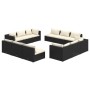 Garden sofa set 12 pieces with black synthetic rattan cushions by vidaXL, Garden sets - Ref: Foro24-3101583, Price: 1,00 €, D...