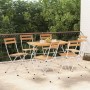 Folding cafeteria chairs 6 units steel and solid acacia wood by vidaXL, Garden chairs - Ref: Foro24-3152108, Price: 205,41 €,...