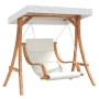 Swing with cushion and awning in solid fir wood by vidaXL, Garden rockers - Ref: Foro24-3200629, Price: 344,99 €, Discount: %