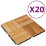 Baldosas de terraza 20 uds madera maciza teca 30x30 cm de vidaXL, Suelos y moquetas - Ref: Foro24-3152104, Precio: 125,99 €, ...