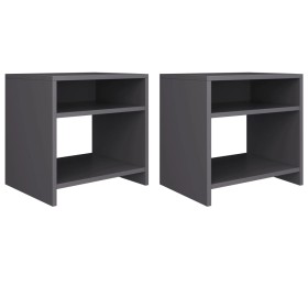 Bedside tables 2 pcs gray plywood 40x30x40 cm by vidaXL, Nightstands - Ref: Foro24-800014, Price: 31,99 €, Discount: %