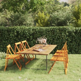 Folding garden chairs 6 pcs solid acacia wood by vidaXL, Garden chairs - Ref: Foro24-3104964, Price: 205,99 €, Discount: %