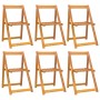 Folding garden chairs 6 pcs solid acacia wood by vidaXL, Garden chairs - Ref: Foro24-3104964, Price: 197,86 €, Discount: %