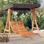 Swing lounger with awning solid fir wood teak finish by vidaXL, Garden rockers - Ref: Foro24-3200626, Price: 425,87 €, Discou...