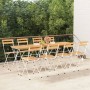 Folding café chairs 8 units steel and solid acacia wood by vidaXL, Garden chairs - Ref: Foro24-3152109, Price: 263,40 €, Disc...