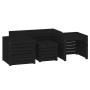 Garden box set 4 pieces solid black pine wood by vidaXL, Outdoor storage boxes - Ref: Foro24-3154670, Price: 303,31 €, Discou...